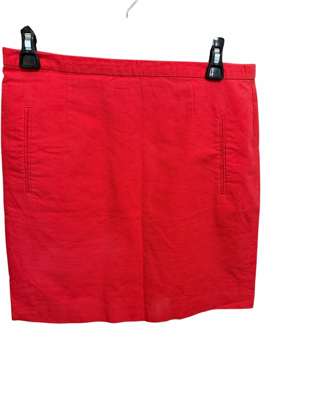 Banana Republic Red Cotton Blend Mini A-Line Skirt with Pockets - Size 6